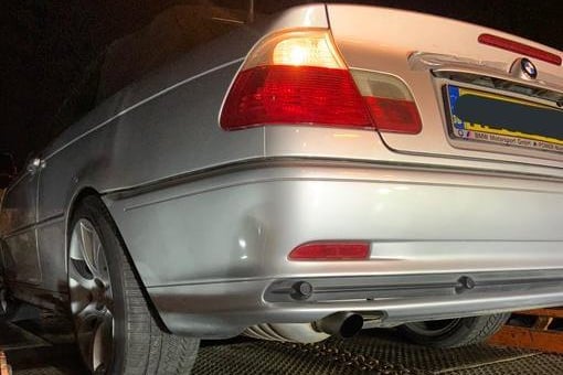 The driver failed to stop for police. The car was found abandoned in a car park and seized
