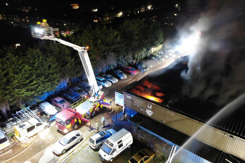 A fire broke out at Eastmead Industrial Estate. Photo: Eddie Mitchell