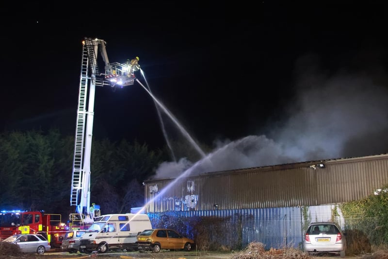 A fire broke out at Eastmead Industrial Estate. Photo: Eddie Mitchell