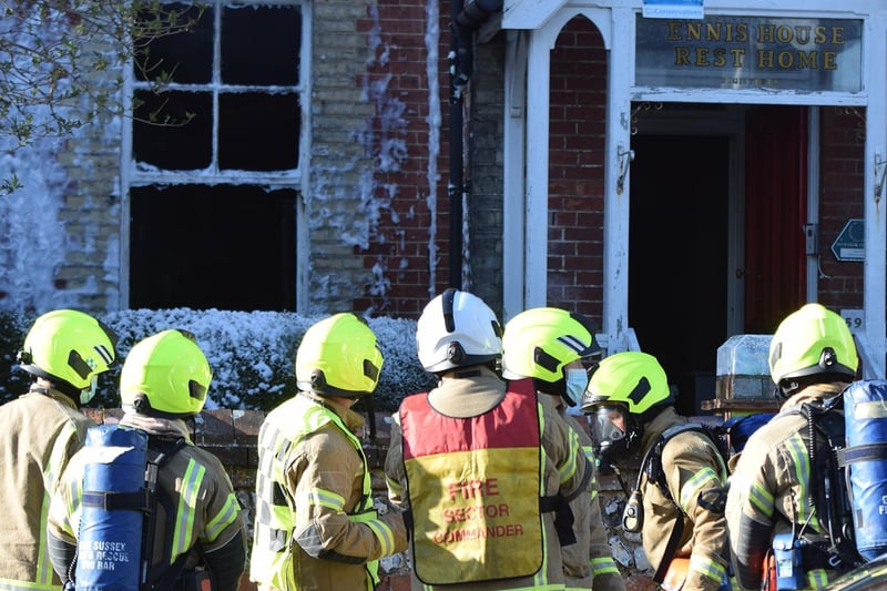 Multiple appliances were sent to Enys Road after a fire broke out in a residential home. Photo: Dan Jessup