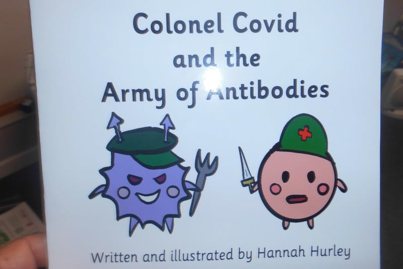 Hannah Hurley, author and illustrator, dropped off this special book at William Alvey School. EMN-210603-170413001