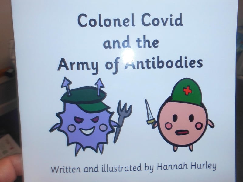 Hannah Hurley, author and illustrator, dropped off this special book at William Alvey School. EMN-210603-170413001