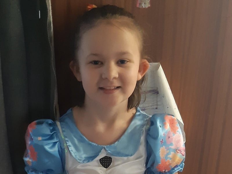 Traditional World Book Day activities, William Alvey School's Angel Sharkey decided she wanted to dress up at home. EMN-210603-170509001