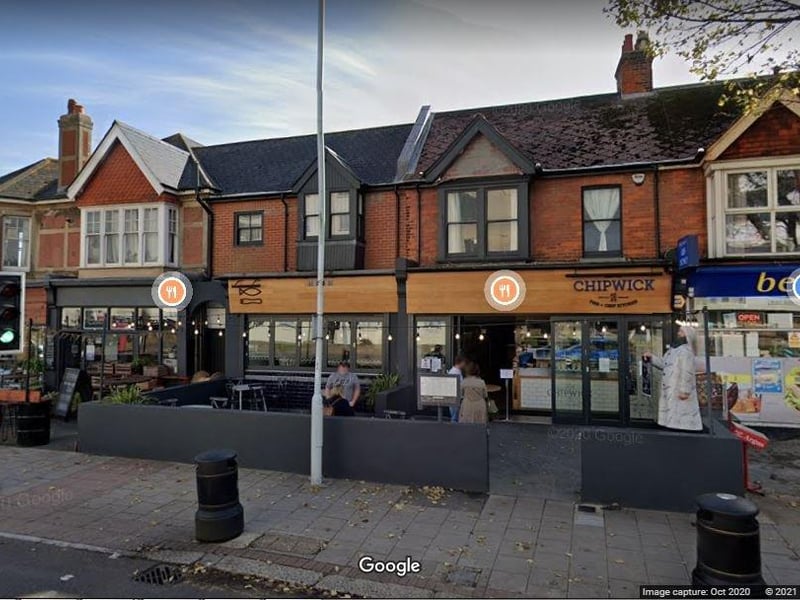 A modern seafood restrauant on the Worthing coast, serving 'brilliant' fish and chips in 'large portions' according to reviews. Scores 4.5 out of 5 on Tripadvisor.