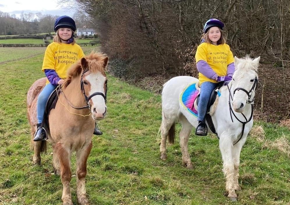 Sisters complete pony ride to help St Michael's Hospice - Vimarsana News