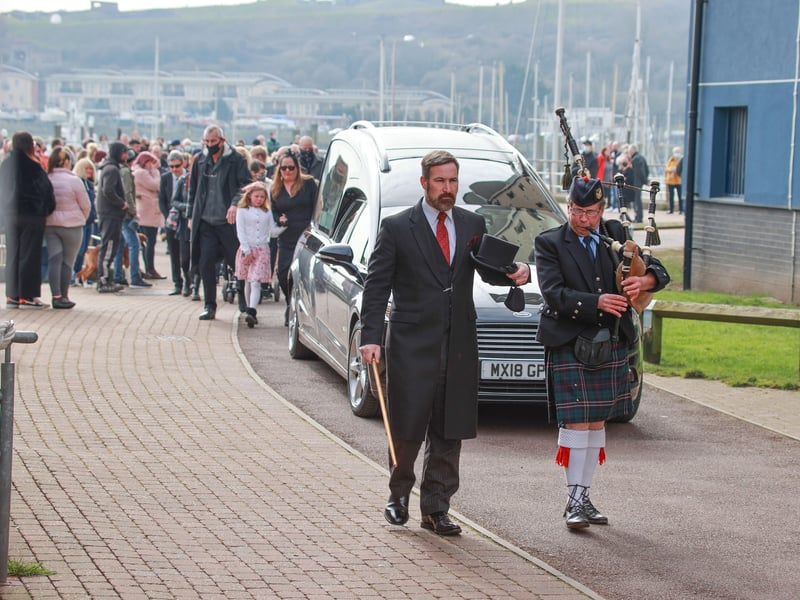 Hundreds of people turned out for fisherman Robert Morley’s funeral in Newhaven