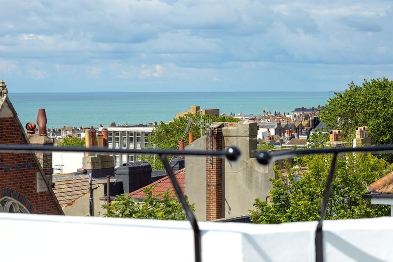 A fantastic sea view over the town from the roof top terrace.