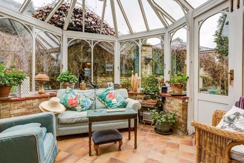 The conservatory in the Mill Lane Chapel conversion in Lower Heyford (Image from Rightmove)