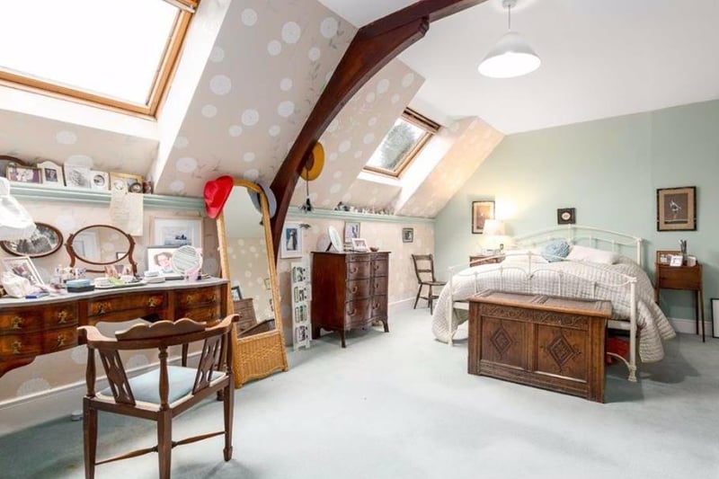 A bedroom inside the chapel conversion in Mill Lane, Lower Heyford (Image from Rightmove)