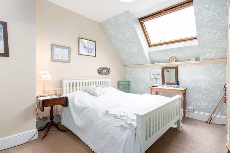 A bedroom inside the chapel conversion in Lower Heyford (Image from Rightmove)