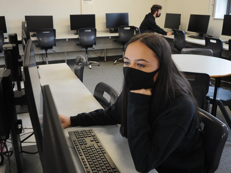 Year 11 students using their IT suite.