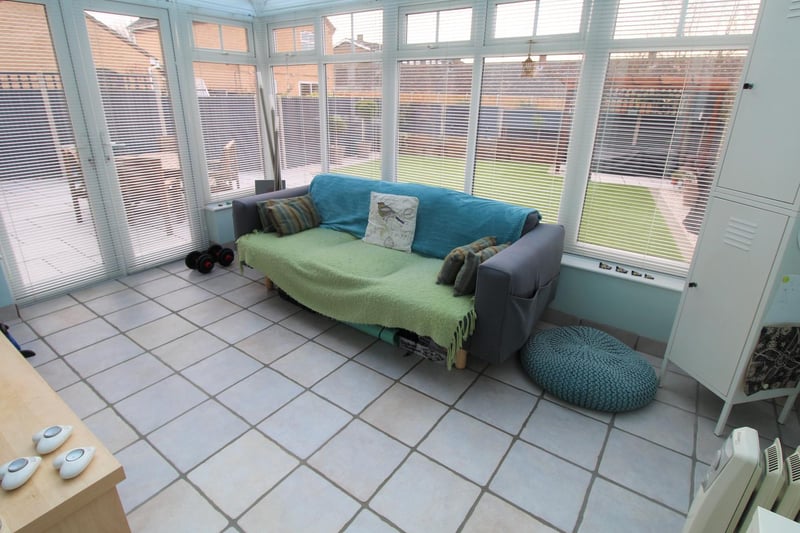 Conservatory features a tiled floor, UPVC double glazed French doors to garden. Telephone point.