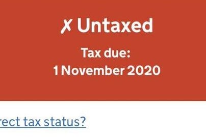 Car untaxed