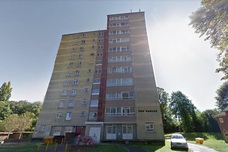 The nine-storey Gables, in Wolverton, is among the doomed buildings in Milton Keynes the council and majority of the public want to see levelled.