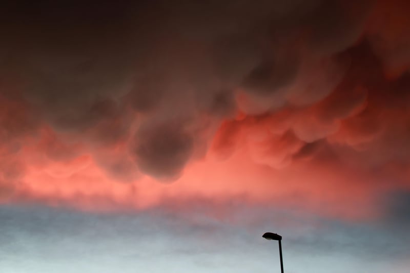 Mammatus clouds over Worthing, March 11, 2021