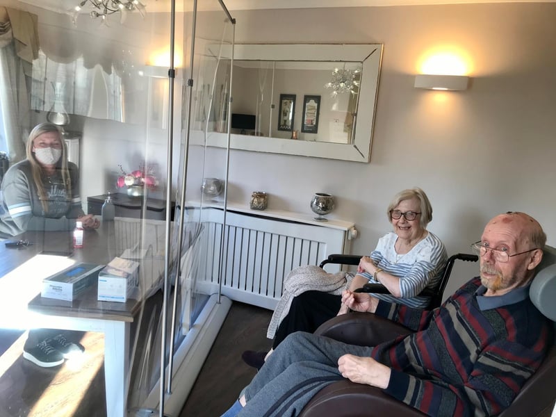Pam and Tony Nethercoat were visited by their daughter Helen Glass at Water Mill House Care Home in Hemel Hempstead on Tuesday, March 9