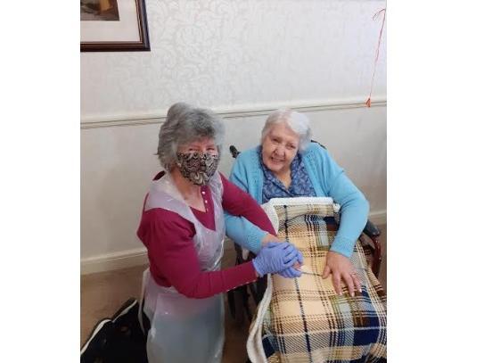 Barbara and her Daughter Linda at Ashlyns Care Home in Berkhamsted