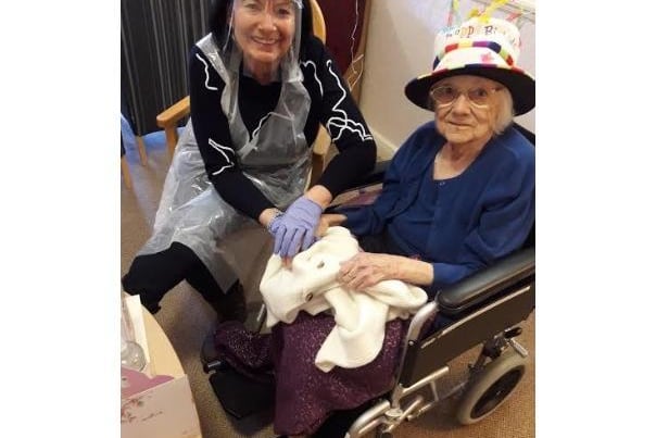 Betty and her Daughter Pam at Ashlyns Care Home in Berkhamsted