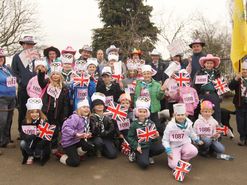 15th Kettering (Avondale) Scouts take part in the Crazy Hats Walk at Wicksteed Park on Mother's Day 2012