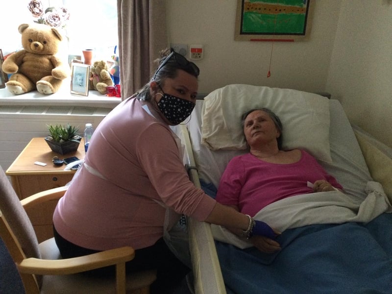 Sonja was visited by her daughter Helle at The Lodge Care Home in Hemel Hempstead