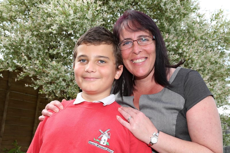 Tom Barton, 10, who saved his mum Deborah Marquis from choking to death  May 2014..