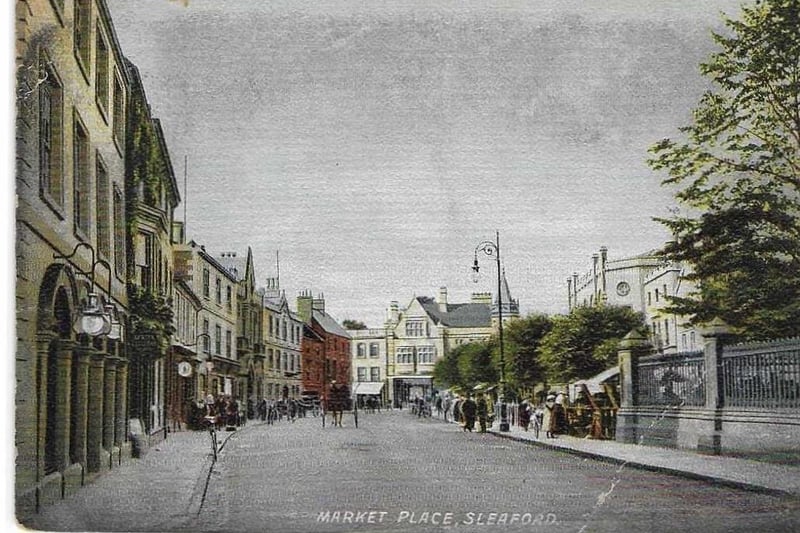 A used vintage postcard of Sleaford Market Place from the 1900s and a rare find, priced at £2.60 from Pepe Postcards. Go to: https://www.etsy.com/uk/listing/896582026/haverholme-priory-near-sleaford EMN-211203-174402001