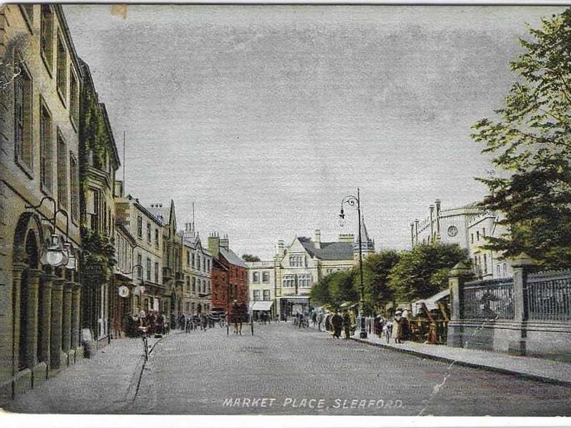 A used vintage postcard of Sleaford Market Place from the 1900s and a rare find, priced at £2.60 from Pepe Postcards. Go to: https://www.etsy.com/uk/listing/896582026/haverholme-priory-near-sleaford EMN-211203-174402001