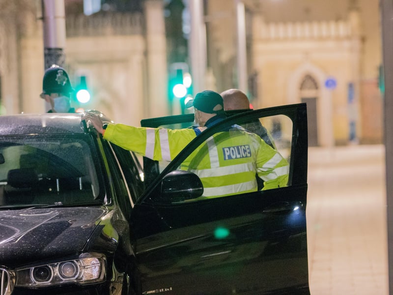 Police clash with demonstrators at Valley Gardens in Brighton