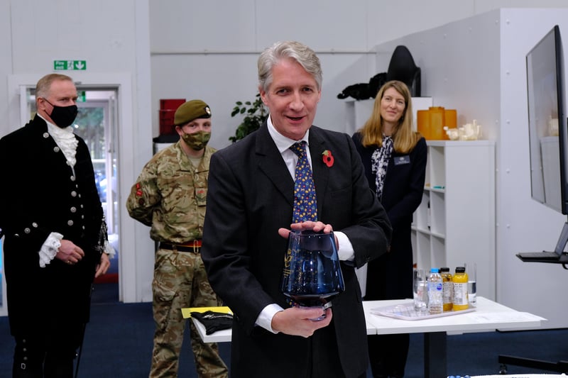 Photocentric managing director Paul Holt with the Queen's Award trophy last year.
