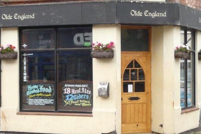 The Olde England Pub, located on Kettering Road, is a converted end-of-terrace Victorian building on three floors with bars on two floors. The ground and first floors have a medieval theme with solid fuel burners, whilst the cellar is more contemporary and intimate. Ten beers from local and regional breweries are served by handpump alongside 15 ciders. The Olde England is a former local CAMRA Cider Pub of the Year.