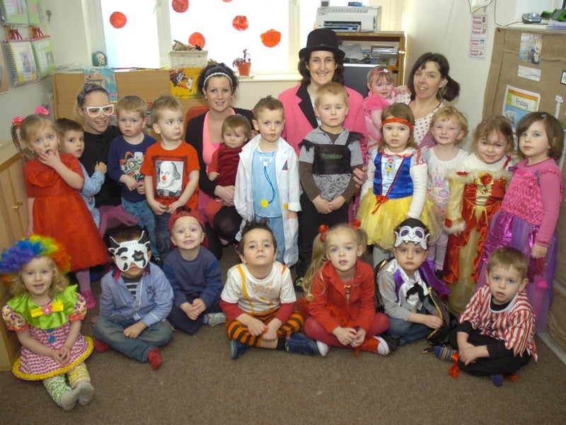 Mon Ami Nursery, Boston. Pictured with the children are (from left) Jayne Brennan - nursery nurse, Teena Hardstaff - deputy manager, Cath Priem - nursery nurse, and Melanie Meikle - nursery nurse.