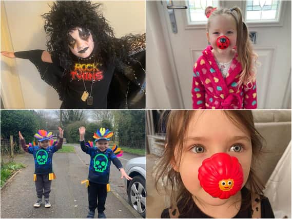 Pupils across Northamptonshire dress up for Red Nose Day.