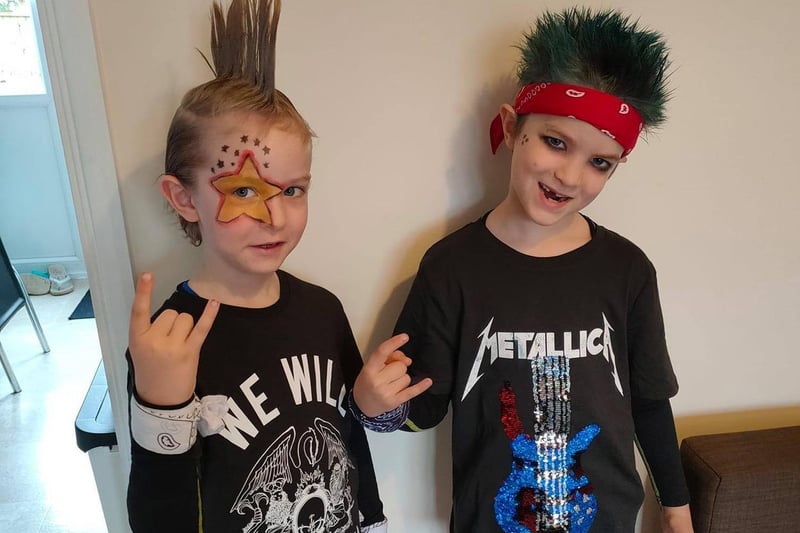 Another two pupils from Pineham Barns with their rockstar theme!