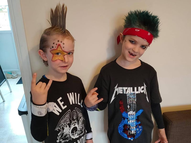 Another two pupils from Pineham Barns with their rockstar theme!