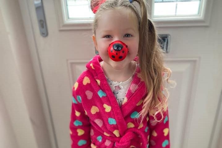 "Pj and crazy hair at Grange Park Pre-School today!"