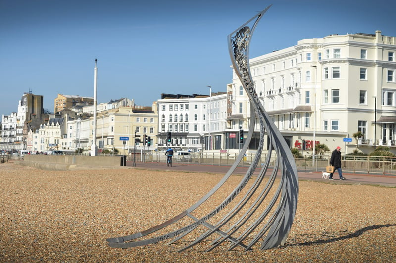 Coronavirus: Hastings seafront pictured on day one of the  UK lockdown. SUS-200324-111542001