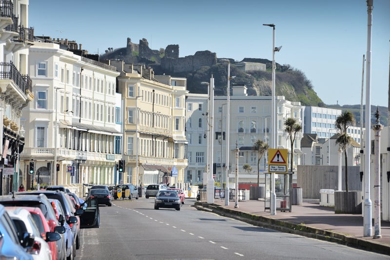 Coronavirus: Hastings seafront pictured on day one of the  UK lockdown. SUS-200324-111726001