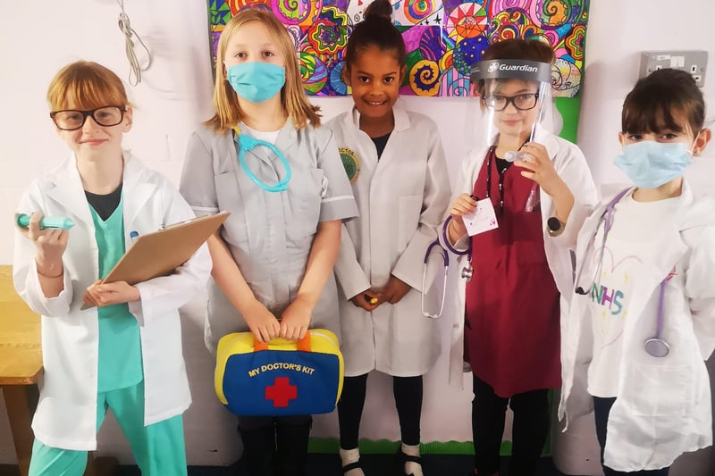 These pupils paid homage to the doctors and nurses that have pushed through this difficult year