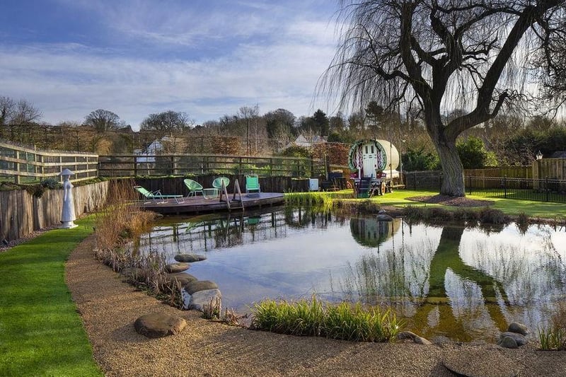 Bakers Green features a natural swimming pool. Photos: Zoopla