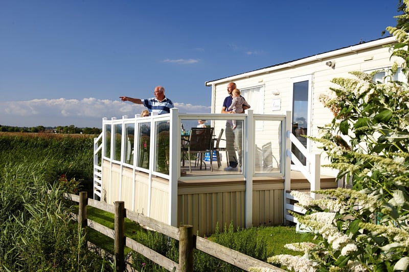 This holiday park is just a short stroll from the beach and backs onto open fields.