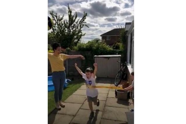 In May,George Quigley, who was five at the time, ran 1,000 laps around his garden in Chaulden - 50 a day - and raised over £1,000 for the NHS. George was inspired by Sir Captain Tom Moore.