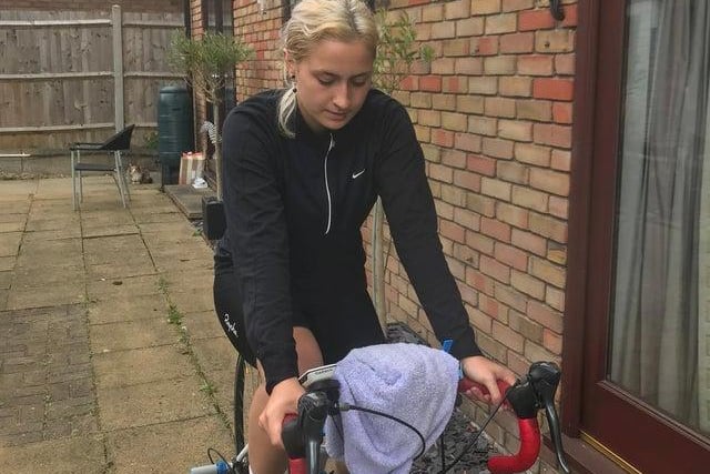 In April, Issy Sherwani-Keeling, 21, from Boxmoor, cycled 761 miles on a turbo bike in just over a week and raised over £250 for NHS Charities Together.