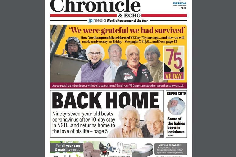 On May 7, the Chron featured the heartwarming story of an elderly couple back home after surviving coronavirus. We also marked the 75th anniversary of VE Day.