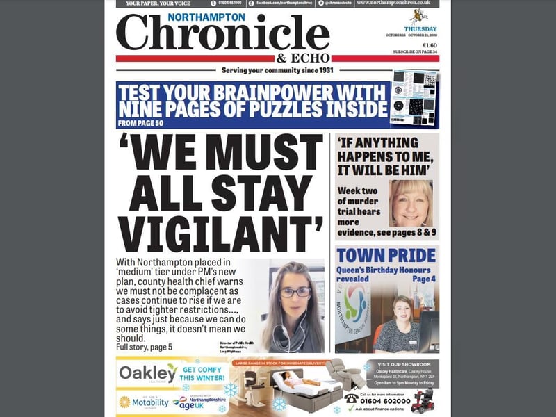 As cases continued to rise and Northampton was one of the worst in the country, public health director Lucy Wightman issued a plea to readers