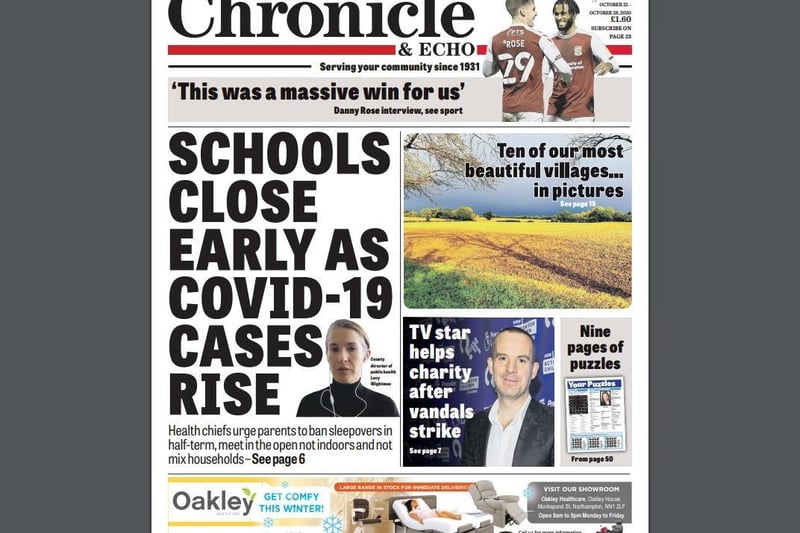On October 22, the Chron reported that schools were closing early ahead of the October half-term as cases continued to rise