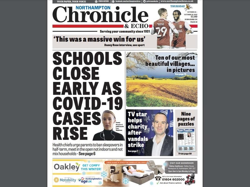 On October 22, the Chron reported that schools were closing early ahead of the October half-term as cases continued to rise