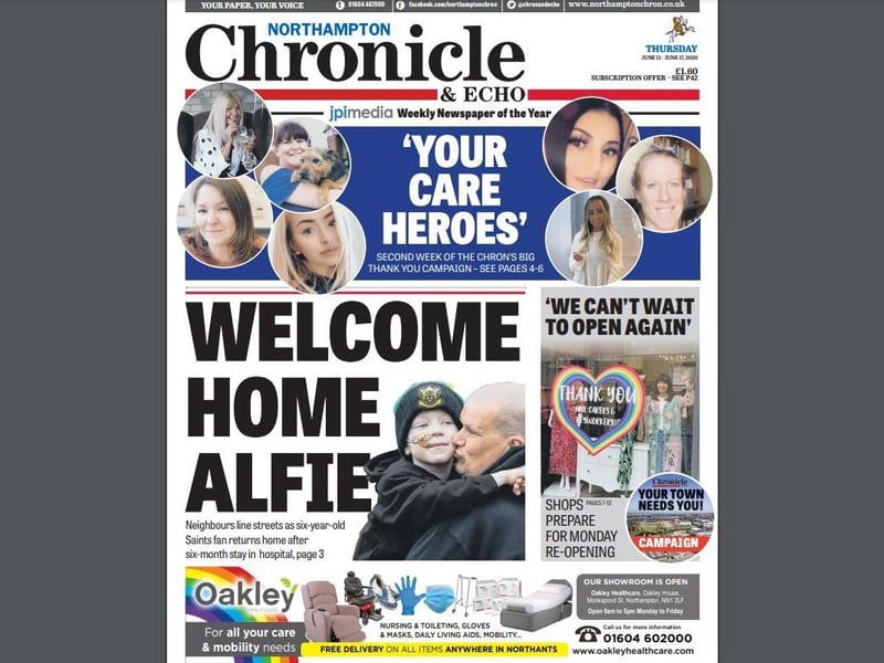 The June 11 edition featured some of the early nominees for our campaign and also publicised more businesses that were reopening.