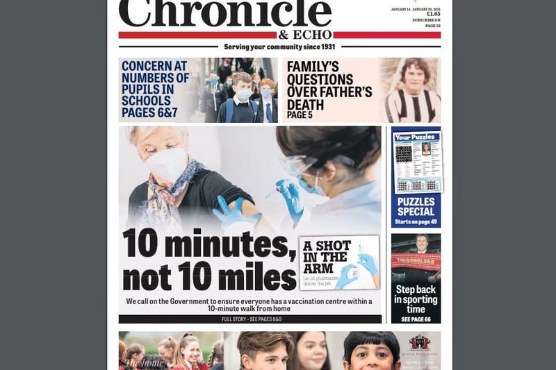 The Chron launched a new campaign on January 14 - A Shot In The Arm - urging the Government to involve community pharmacists in the vaccination rollout. The campaign was a success.