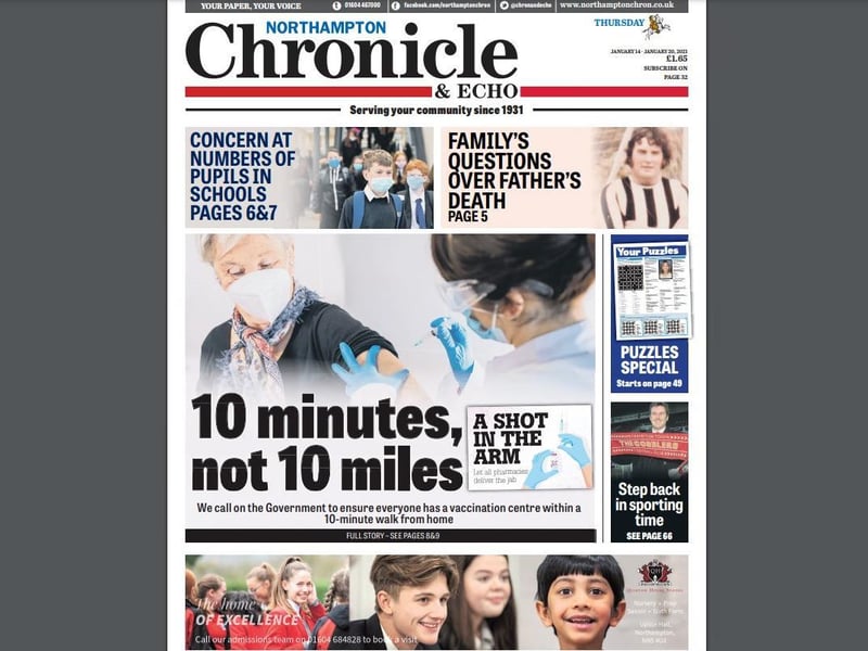 The Chron launched a new campaign on January 14 - A Shot In The Arm - urging the Government to involve community pharmacists in the vaccination rollout. The campaign was a success.