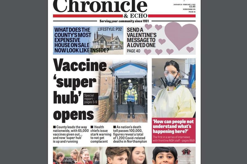 On January 28, we reported on the opening of the new "super" vaccination hub opening at Moulton Park.